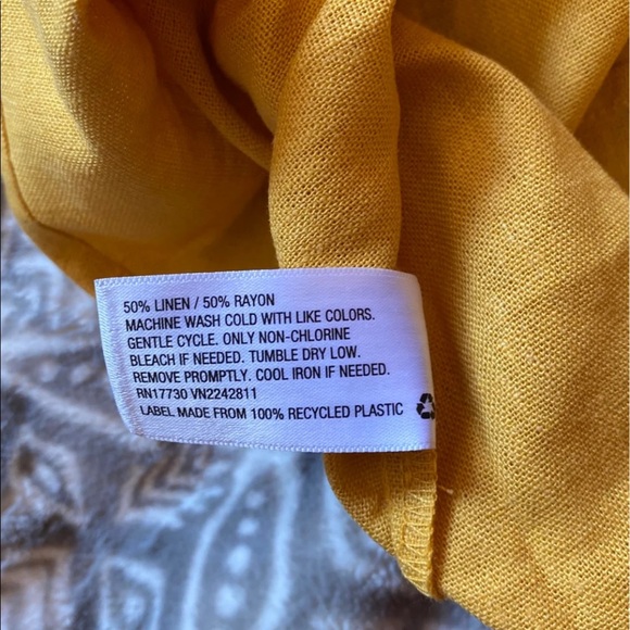 Ava & Viv Yellow Linen Dress - Picture 5 of 7